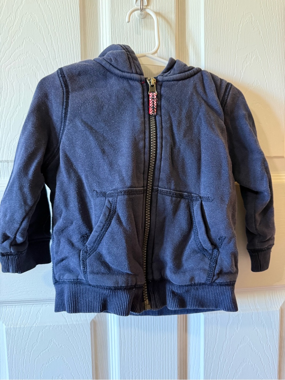 Carter’s 2T Fleece Lined Navy Hooded Zip-Up Sweatshirt